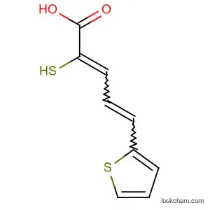2,4-Pentadienoic acid, 2-mercapto-5-(2-thienyl)-