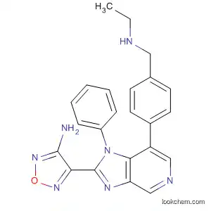 Molecular Structure of 607372-38-3 (1,2,5-Oxadiazol-3-amine,
4-[7-[4-[(ethylamino)methyl]phenyl]-1-phenyl-1H-imidazo[4,5-c]pyridin-2
-yl]-)