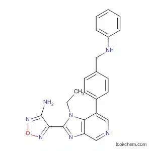 Molecular Structure of 607373-11-5 (1,2,5-Oxadiazol-3-amine,
4-[1-ethyl-7-[4-[(phenylamino)methyl]phenyl]-1H-imidazo[4,5-c]pyridin-2
-yl]-)