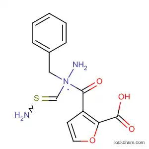 2-Furancarboxylic acid,
2-(aminothioxomethyl)-2-(phenylmethyl)hydrazide