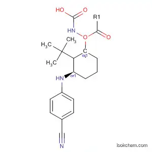 Molecular Structure of 609788-07-0 (Carbamic acid, [(1R,3R)-3-[(4-cyanophenyl)amino]cyclohexyl]-,
1,1-dimethylethyl ester, rel-)