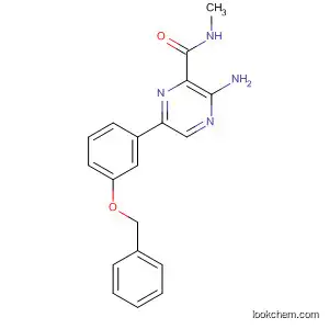Molecular Structure of 625459-89-4 (Pyrazinecarboxamide, 3-amino-N-methyl-6-[3-(phenylmethoxy)phenyl]-)
