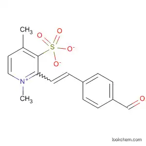 Molecular Structure of 74991-04-1 (Pyridinium, 2-[2-(4-formylphenyl)ethenyl]-1-methyl-, methyl sulfate)