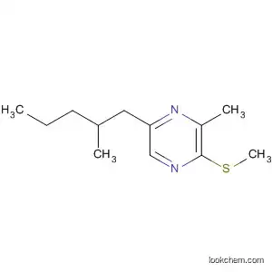 Molecular Structure of 78246-18-1 (Pyrazine, 3-methyl-5-(2-methylpentyl)-2-(methylthio)-)