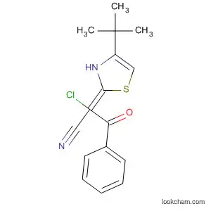 Molecular Structure of 79455-69-9 (Benzenepropanenitrile,
2-chloro-a-[4-(1,1-dimethylethyl)-2(3H)-thiazolylidene]-b-oxo-)