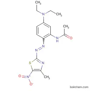 Molecular Structure of 104573-48-0 (Acetamide,
N-[5-(diethylamino)-2-[(4-methyl-5-nitro-2-thiazolyl)azo]phenyl]-)