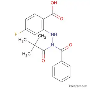 Molecular Structure of 112225-85-1 (Benzoic acid, 4-fluoro-, 2-benzoyl-1-(1,1-dimethylethyl)hydrazide)