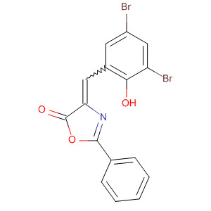 Molecular Structure of 113425-80-2 (5(4H)-Oxazolone,
4-[(3,5-dibromo-2-hydroxyphenyl)methylene]-2-phenyl-)