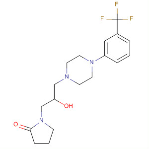 Molecular Structure of 118517-37-6 (2-Pyrrolidinone,
1-[2-hydroxy-3-[4-[3-(trifluoromethyl)phenyl]-1-piperazinyl]propyl]-)