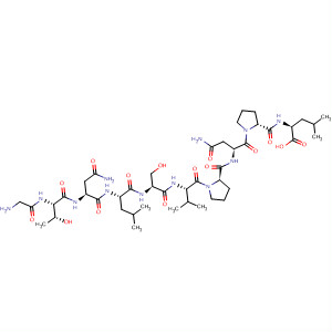 Molecular Structure of 119400-65-6 (L-Leucine,
glycyl-L-threonyl-L-asparaginyl-L-leucyl-L-seryl-L-valyl-L-prolyl-L-asparagin
yl-L-prolyl-)