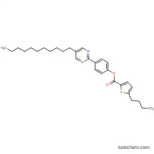 Molecular Structure of 128928-90-5 (2-Thiophenecarboxylic acid, 5-butyl-, 4-(5-undecyl-2-pyrimidinyl)phenyl
ester)