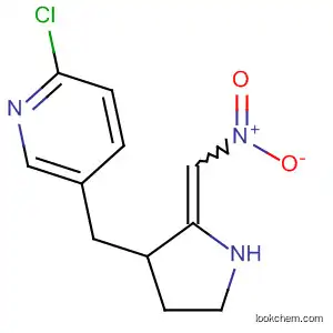 Molecular Structure of 159688-61-6 (Pyridine, 2-chloro-5-[[2-(nitromethylene)-3-pyrrolidinyl]methyl]-)