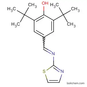 Molecular Structure of 183141-86-8 (Phenol, 2,6-bis(1,1-dimethylethyl)-4-[(2-thiazolylimino)methyl]-)
