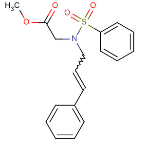 Molecular Structure of 195379-99-8 (Glycine, N-(3-phenyl-2-propenyl)-N-(phenylsulfonyl)-, methyl ester)
