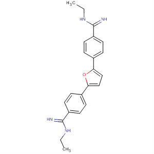 Molecular Structure of 199919-01-2 (Benzenecarboximidamide, 4,4'-(2,5-furandiyl)bis[N-ethyl-)