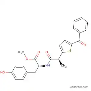Molecular Structure of 254993-28-7 (L-Tyrosine, N-[(2S)-2-(5-benzoyl-2-thienyl)-1-oxopropyl]-, methyl ester)