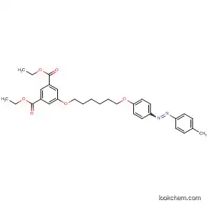 Molecular Structure of 263898-33-5 (1,3-Benzenedicarboxylic acid,
5-[[6-[4-[(4-methylphenyl)azo]phenoxy]hexyl]oxy]-, diethyl ester)