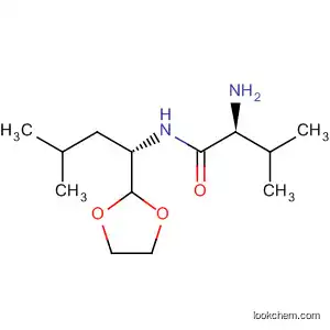 Molecular Structure of 280139-22-2 (Butanamide,
2-amino-N-[(1S)-1-(1,3-dioxolan-2-yl)-3-methylbutyl]-3-methyl-, (2S)-)