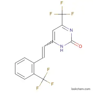 Molecular Structure of 296792-89-7 (2(1H)-Pyrimidinone,
4-(trifluoromethyl)-6-[2-[2-(trifluoromethyl)phenyl]ethenyl]-)