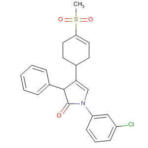 Molecular Structure of 299967-06-9 (2H-Pyrrol-2-one,
1-(3-chlorophenyl)-1,5-dihydro-4-[4-(methylsulfonyl)phenyl]-3-phenyl-)