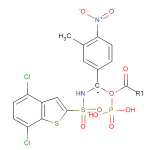 Phosphonic acid,  [[[(4,7-dichlorobenzo[b]thien-2-yl)sulfonyl]amino]methyl]-,  mono(3-methyl-4-nitrophenyl) ester