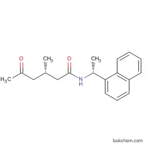 Molecular Structure of 354581-94-5 (Hexanamide, 3-methyl-N-[(1R)-1-(1-naphthalenyl)ethyl]-5-oxo-, (3S)-)