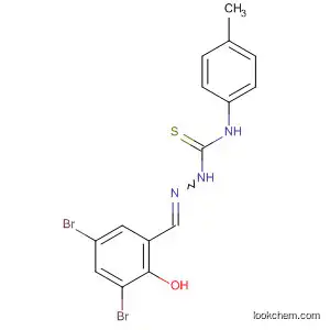 Molecular Structure of 375793-83-2 (Hydrazinecarbothioamide,
2-[(3,5-dibromo-2-hydroxyphenyl)methylene]-N-(4-methylphenyl)-)