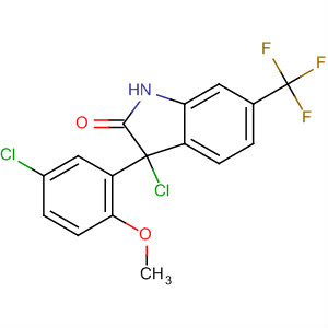 2H-Indol-2-one,  3-chloro-3-(5-chloro-2-methoxyphenyl)-1,3-dihydro-6-(trifluoromethyl)-