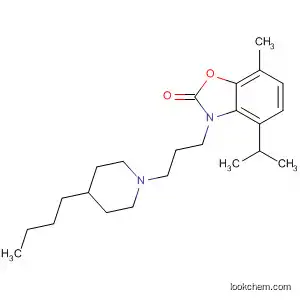 Molecular Structure of 509147-10-8 (2(3H)-Benzoxazolone,
3-[3-(4-butyl-1-piperidinyl)propyl]-7-methyl-4-(1-methylethyl)-)
