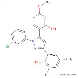 Molecular Structure of 530087-46-8 (Phenol,
2-bromo-6-[1-(3-chlorophenyl)-4,5-dihydro-5-(2-hydroxy-4-methoxyphen
yl)-1H-pyrazol-3-yl]-4-methyl-)