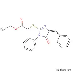 Molecular Structure of 574708-67-1 (Acetic acid,
[[4,5-dihydro-5-oxo-1-phenyl-4-(phenylmethylene)-1H-imidazol-2-yl]thio]
-, ethyl ester)