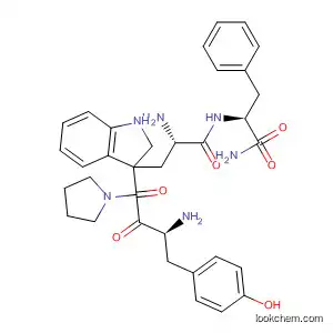 Molecular Structure of 596110-77-9 (L-Phenylalaninamide, L-tyrosyl-(3R)-3-pyrrolidinecarbonyl-L-tryptophyl-)