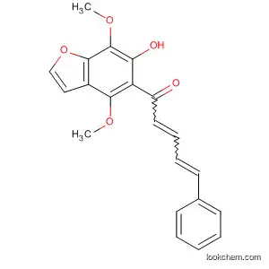 Molecular Structure of 602305-32-8 (2,4-Pentadien-1-one,
1-(6-hydroxy-4,7-dimethoxy-5-benzofuranyl)-5-phenyl-)