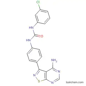 Molecular Structure of 605660-69-3 (Urea,
N-[4-(4-aminoisothiazolo[5,4-d]pyrimidin-3-yl)phenyl]-N'-(3-chlorophenyl
)-)