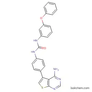 Molecular Structure of 605660-91-1 (Urea,
N-[4-(4-aminothieno[2,3-d]pyrimidin-5-yl)phenyl]-N'-(3-phenoxyphenyl)-)