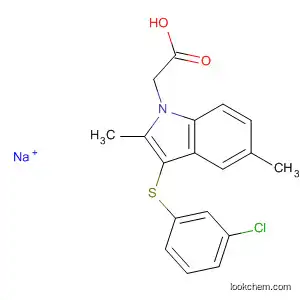 Molecular Structure of 628736-79-8 (1H-Indole-1-acetic acid, 3-[(3-chlorophenyl)thio]-2,5-dimethyl-, sodium
salt)