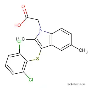 Molecular Structure of 628736-81-2 (1H-Indole-1-acetic acid, 3-[(2,6-dichlorophenyl)thio]-2,5-dimethyl-)