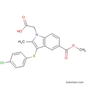 Molecular Structure of 628737-06-4 (1H-Indole-1-acetic acid,
3-[(4-chlorophenyl)thio]-5-(methoxycarbonyl)-2-methyl-)