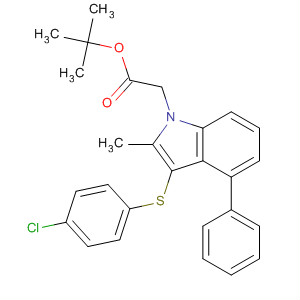 1H-Indole-1-acetic acid, 3-[(4-chlorophenyl)thio]-2-methyl-4-phenyl-,  1,1-dimethylethyl ester