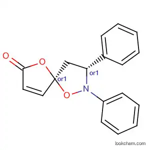 Molecular Structure of 629614-21-7 (1,6-Dioxa-2-azaspiro[4.4]non-8-en-7-one, 2,3-diphenyl-, (3R,5S)-rel-)