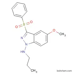 Molecular Structure of 633292-70-3 (1H-Indazole-1-propanamine, 5-methoxy-3-(phenylsulfonyl)-)