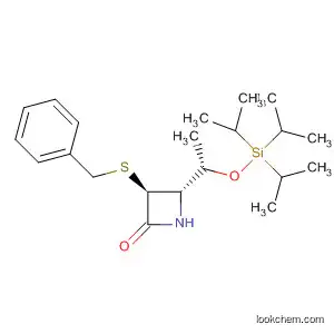 Molecular Structure of 646032-41-9 (2-Azetidinone,
3-[(phenylmethyl)thio]-4-[(1S)-1-[[tris(1-methylethyl)silyl]oxy]ethyl]-,
(3S,4S)-)