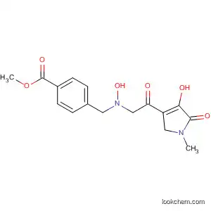Molecular Structure of 646042-70-8 (Benzoic acid,
4-[[[(2,5-dihydro-4-hydroxy-1-methyl-5-oxo-1H-pyrrol-3-yl)carbonyl]meth
oxyamino]methyl]-, methyl ester)