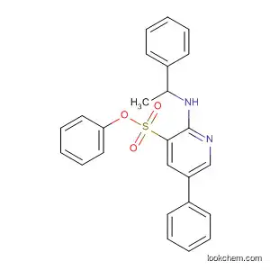 Molecular Structure of 646053-52-3 (3-Pyridinesulfonic acid, 5-phenyl-2-[(1-phenylethyl)amino]-, phenyl ester)