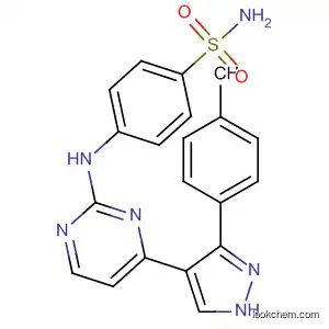 Molecular Structure of 646527-89-1 (Benzenesulfonamide,
4-[[4-[3-(4-methylphenyl)-1H-pyrazol-4-yl]-2-pyrimidinyl]amino]-)