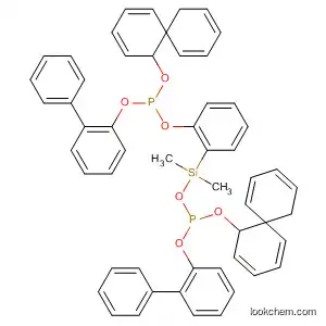 Molecular Structure of 646528-57-6 (Phosphorous acid, bis([1,1'-biphenyl]-2-yl)
2-[[[bis([1,1'-biphenyl]-2-yloxy)phosphino]oxy]dimethylsilyl]phenyl ester)