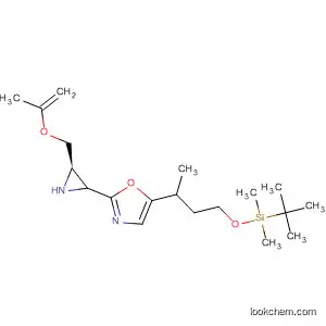 Molecular Structure of 647028-96-4 (Oxazole,
5-[3-[[(1,1-dimethylethyl)dimethylsilyl]oxy]-1-methylpropyl]-2-[(2S,3R)-3-[
(2-propenyloxy)methyl]-2-aziridinyl]-)