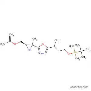 Molecular Structure of 647028-97-5 (Oxazole,
5-[3-[[(1,1-dimethylethyl)dimethylsilyl]oxy]-1-methylpropyl]-2-[(2S,3R)-1-
methyl-3-[(2-propenyloxy)methyl]-2-aziridinyl]-)