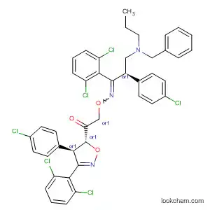 Molecular Structure of 647029-73-0 (1,8-Dioxa-2,9,13-triazadispiro[4.1.4.3]tetradeca-2,9-dien-6-one,
4,11-bis(4-chlorophenyl)-3,10-bis(2,6-dichlorophenyl)-13-(phenylmethyl
)-, (4R,5R,7R,11R)-rel-)