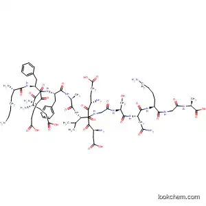 Molecular Structure of 647034-30-8 (L-Alanine,
L-lysyl-L-a-glutamyl-L-a-glutamyl-L-phenylalanyl-L-phenylalanyl-L-alanyl-L-
a-glutamyl-L-a-aspartyl-L-valylglycyl-L-seryl-L-asparaginyl-L-lysylglycyl-)